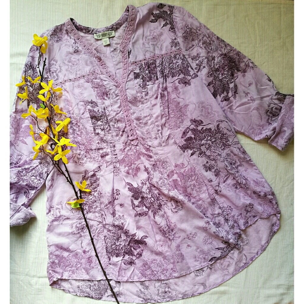🎉SALE🎉 2FOR$30 Purple floral blouse 2XL